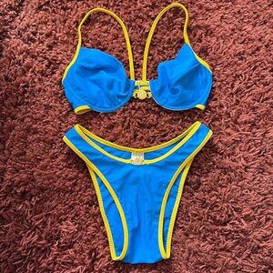 Vintage 80s 90s High Cut Bikini Size XXS